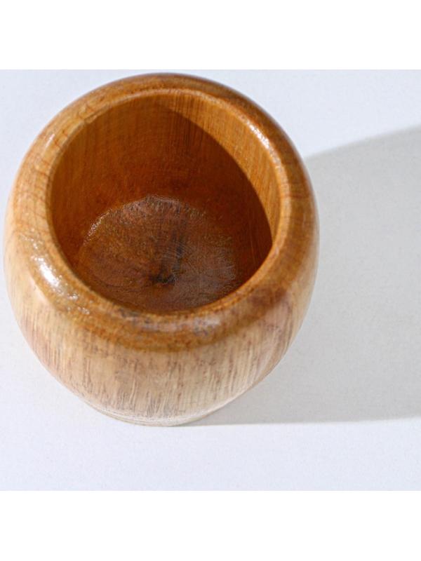 Ступка с толкушкой Доляна «Бамбук», 10 см