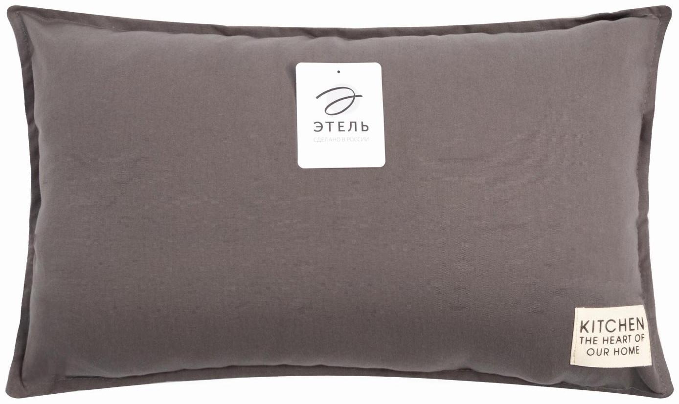 Подушка Этель, 30х50+1 см, серый, 100% хлопок