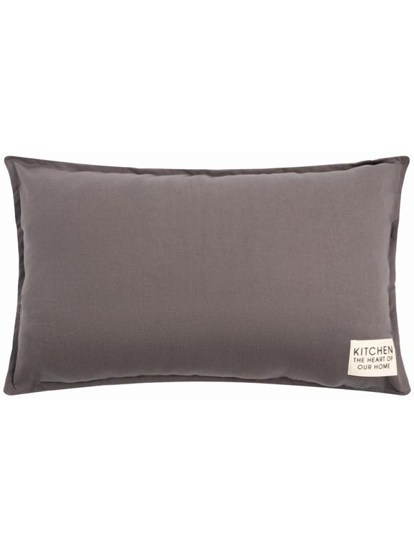 Подушка Этель, 30х50+1 см, серый, 100% хлопок