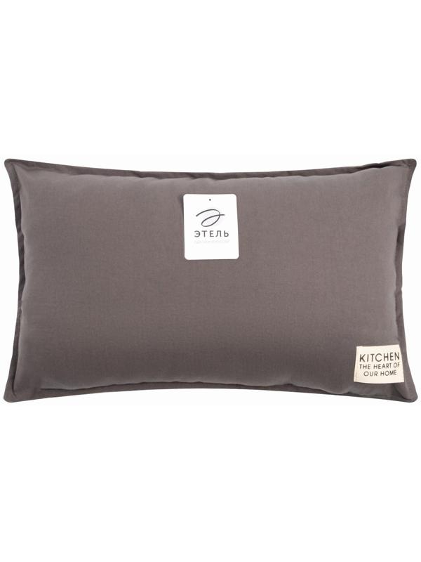 Подушка Этель, 30х50+1 см, серый, 100% хлопок