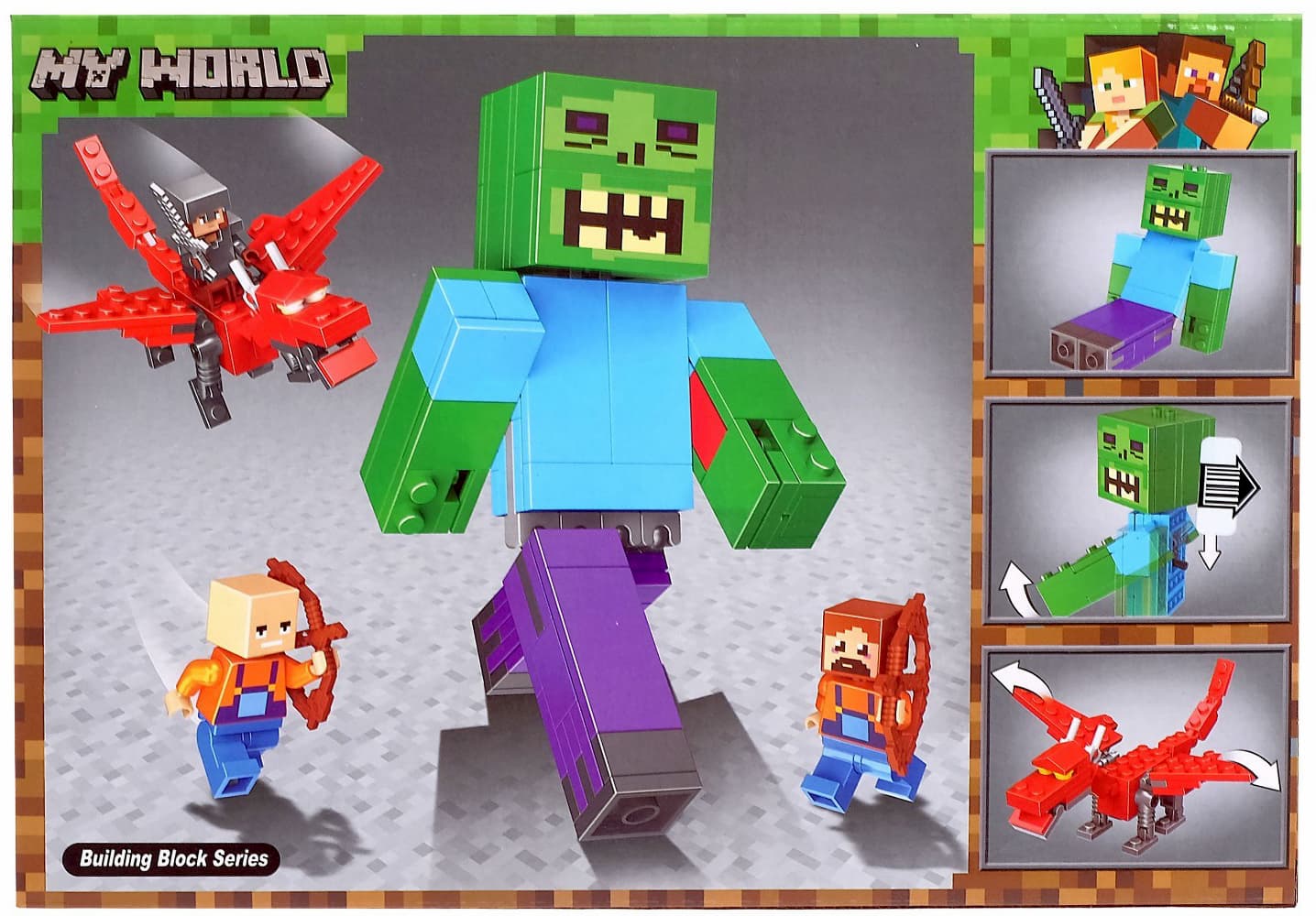 Конструктор Lari «Битва с Зомби-великаном» 11263 Minecraft / 180 деталей