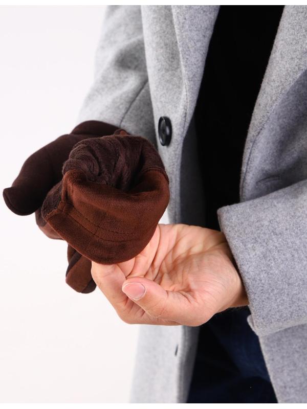 Перчатки мужские, безразмерные, цвет коричневый