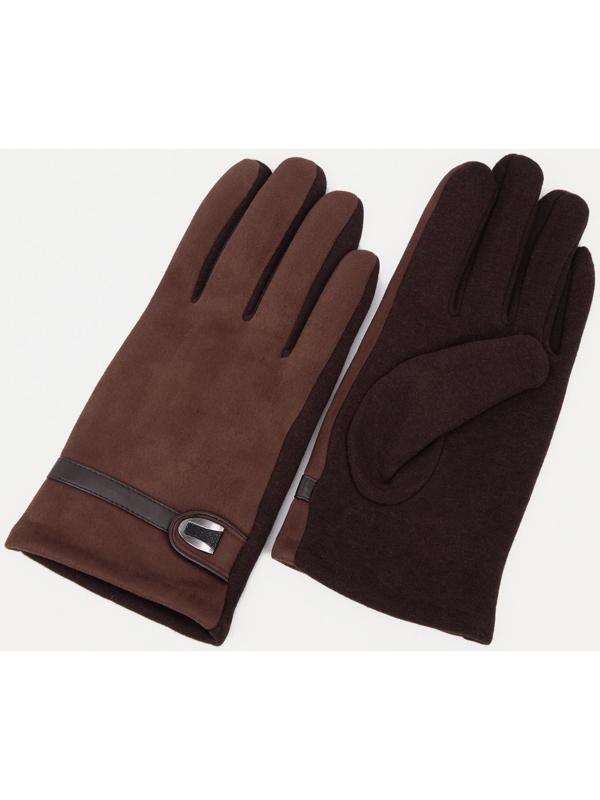 Перчатки мужские, безразмерные, цвет коричневый