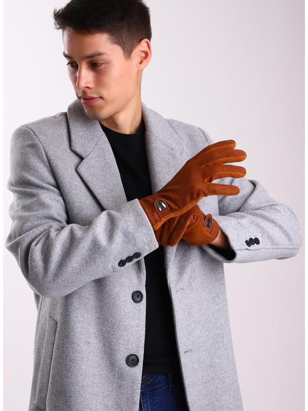 Перчатки мужские, безразмерные, цвет бежевый