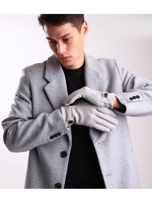 Перчатки мужские, безразмерные, цвет серый