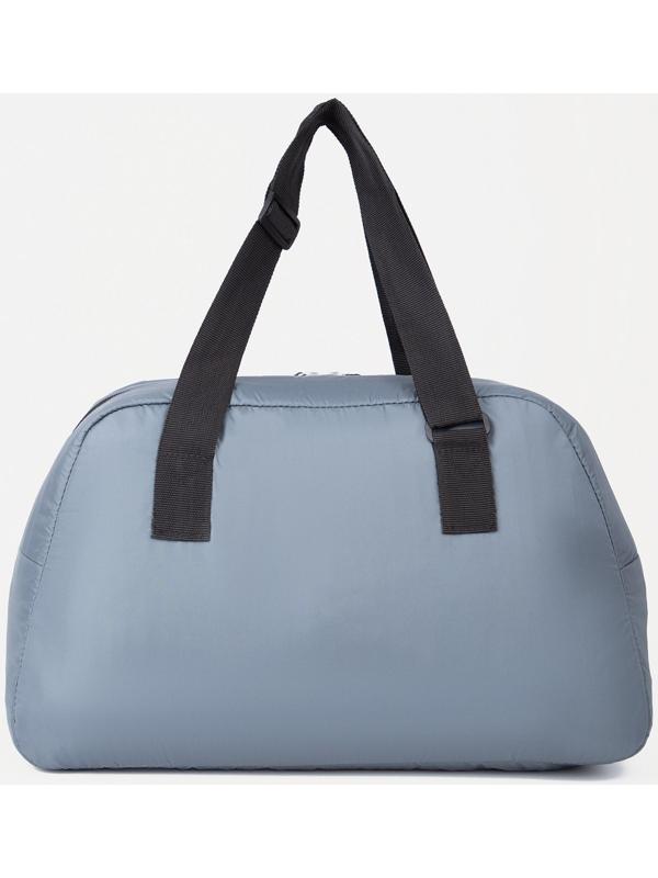 Сумка спортивная на молнии, наружный карман, длинный ремень, цвет серый