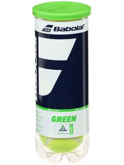 Мяч теннисный детский BABOLAT Green, арт.501066,уп.3 шт, войлок, шерсть, нат.резина,