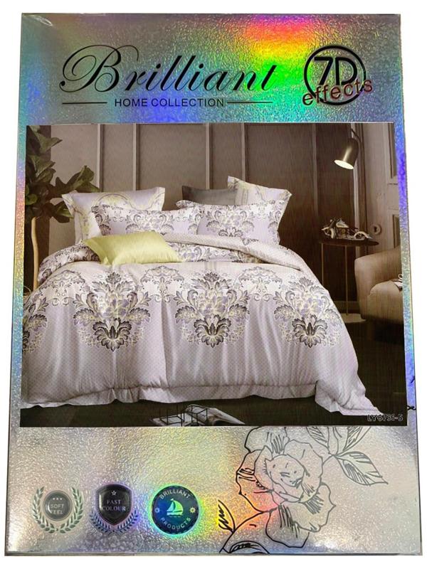 Постельное бельё 1,5сп Brilliant, 145х210, 145х210, 70х70см 2 шт, микрофибра, 100% полиэстер, 65 г/м