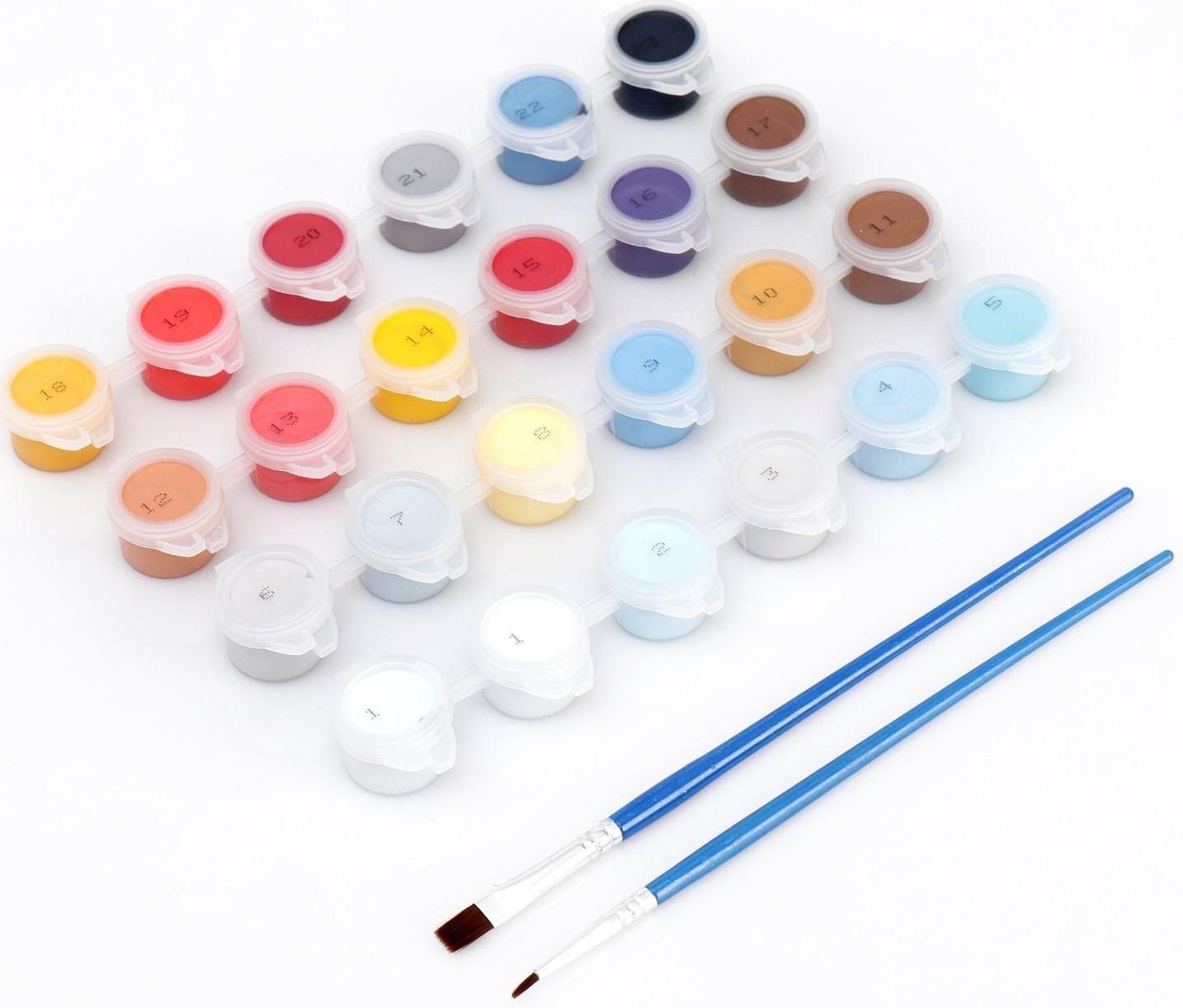 Картина по номерам на холсте с подрамником «Снегири» 20х30 см