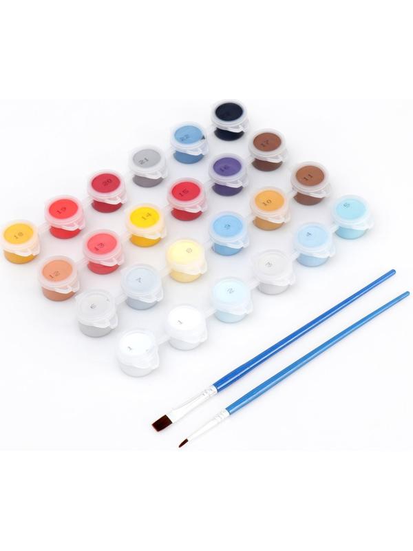 Картина по номерам на холсте с подрамником «Снегири» 20х30 см