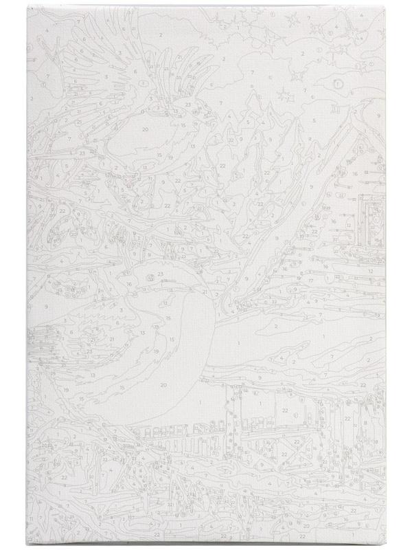 Картина по номерам на холсте с подрамником «Снегири» 20х30 см