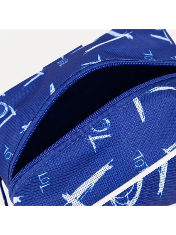 Косметичка на молнии, с подкладом, цвет синий