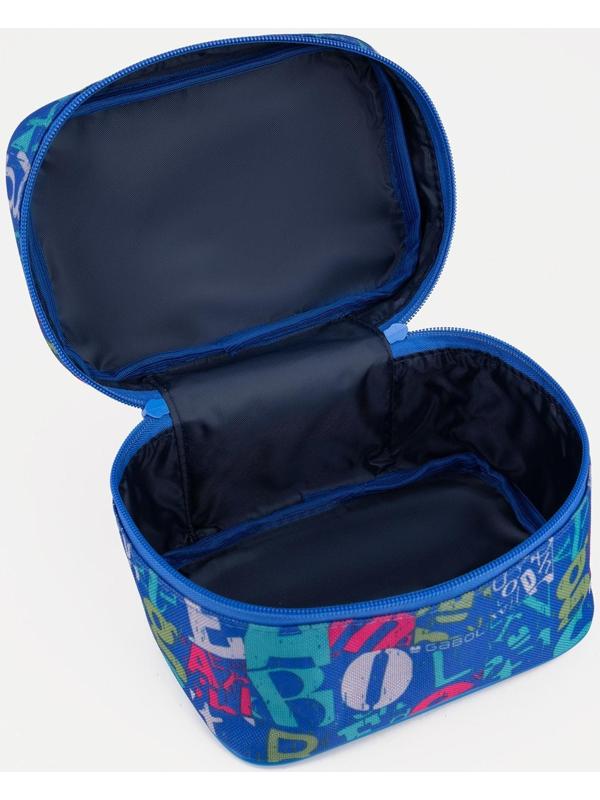 Косметичка на молнии, с подкладом, цвет синий