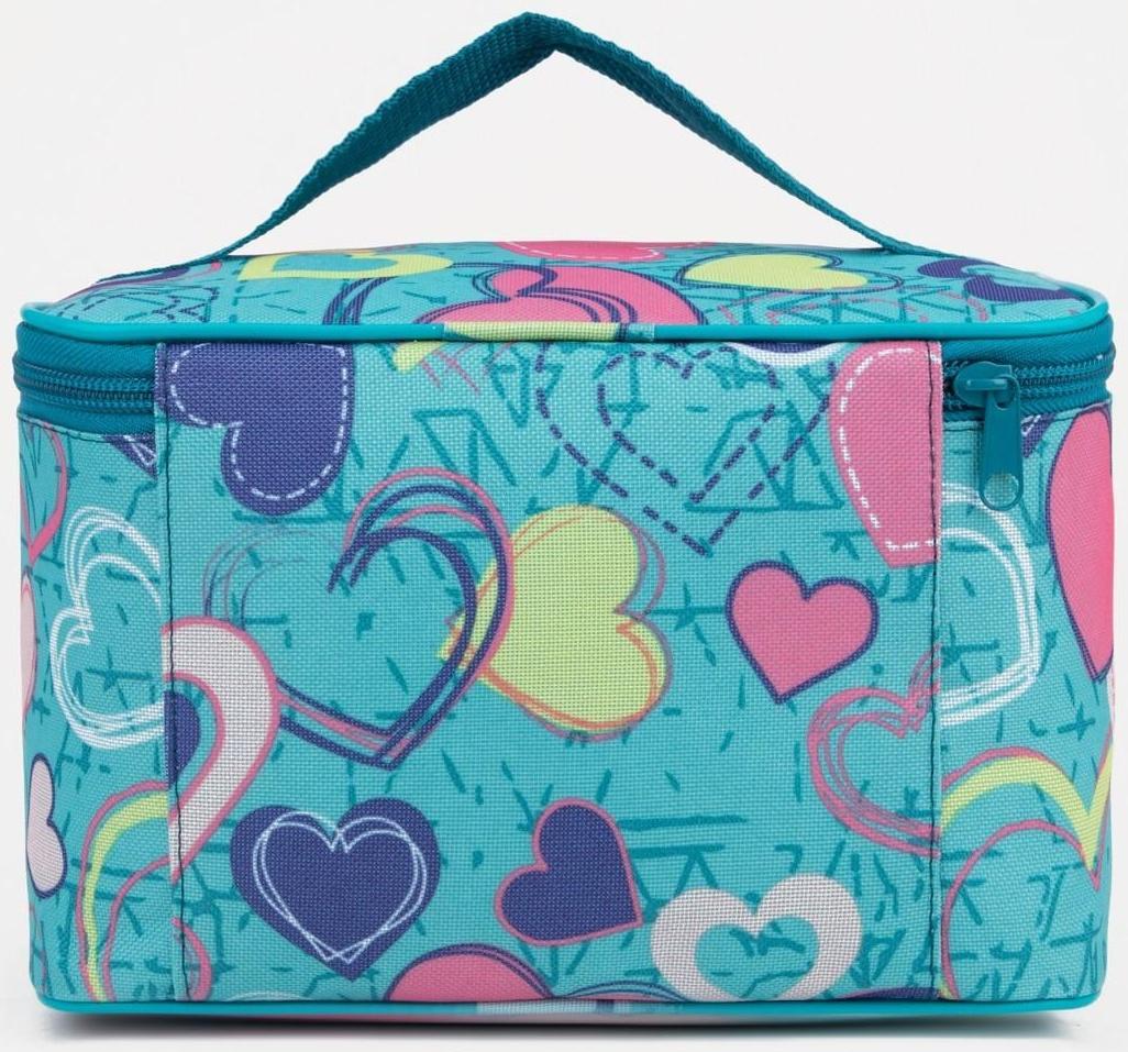 Косметичка на молнии, цвет бирюзовый