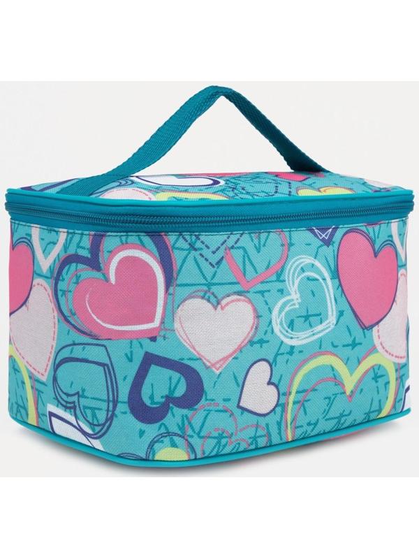 Косметичка на молнии, цвет бирюзовый