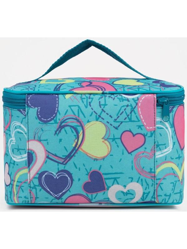 Косметичка на молнии, цвет бирюзовый