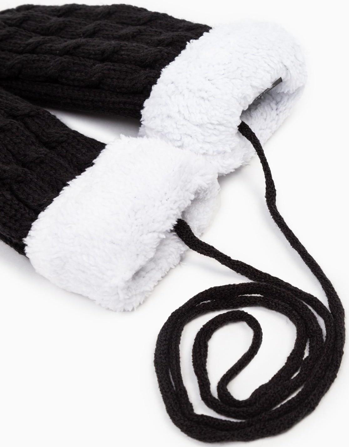 Варежки трикотажные, цвет чёрный, размер 24