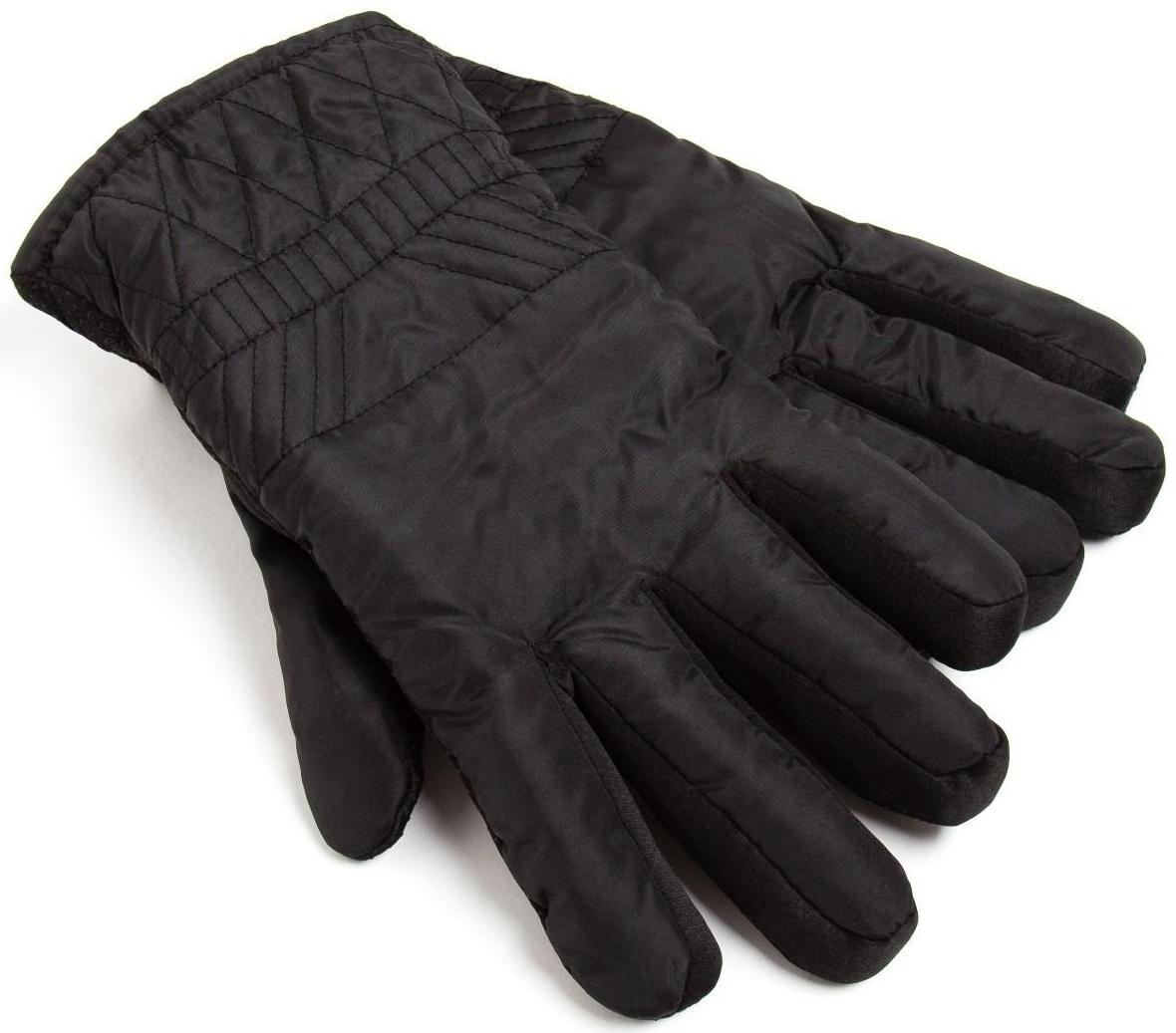 Перчатки зимние мужские MINAKU однотонные, цв.чёрный, р-р 8 (25 см)