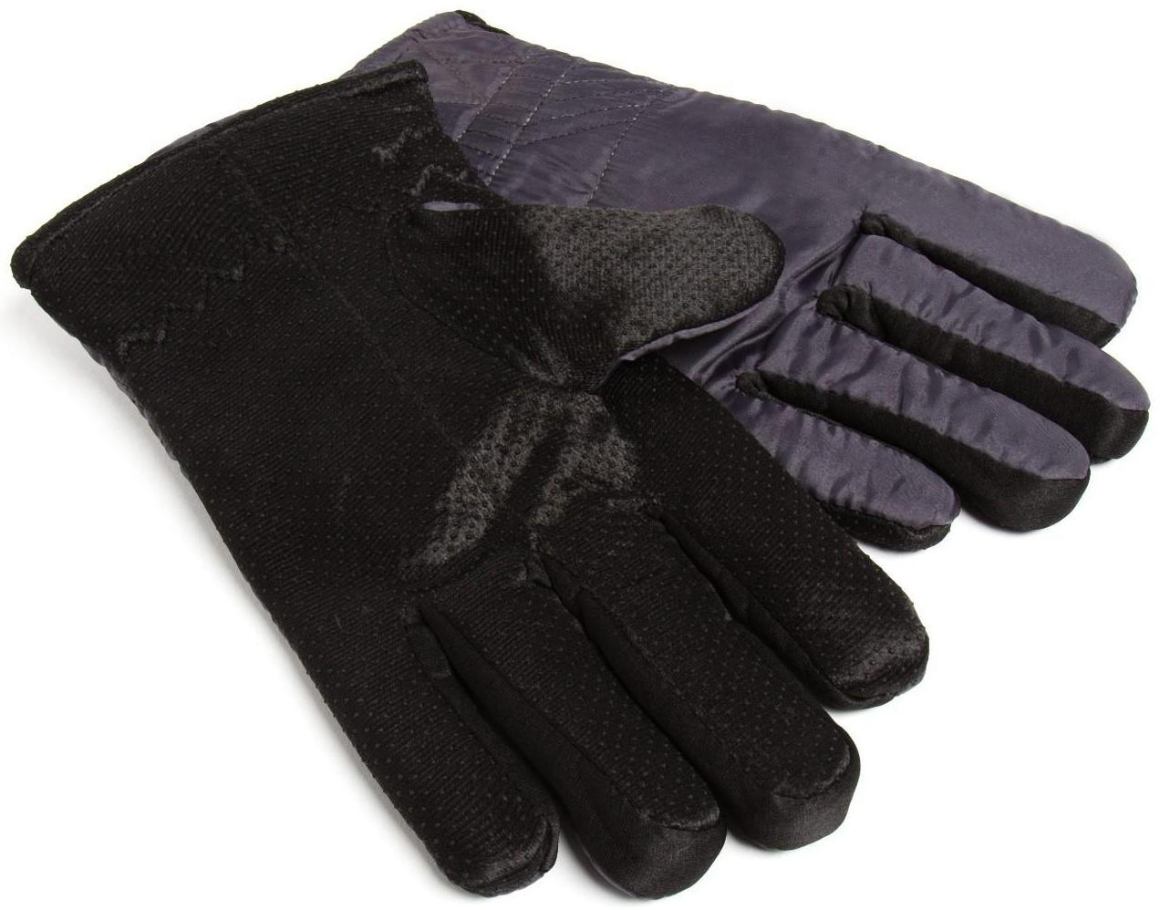 Перчатки зимние мужские MINAKU однотонные, цв.серый, р-р 8 (25 см)