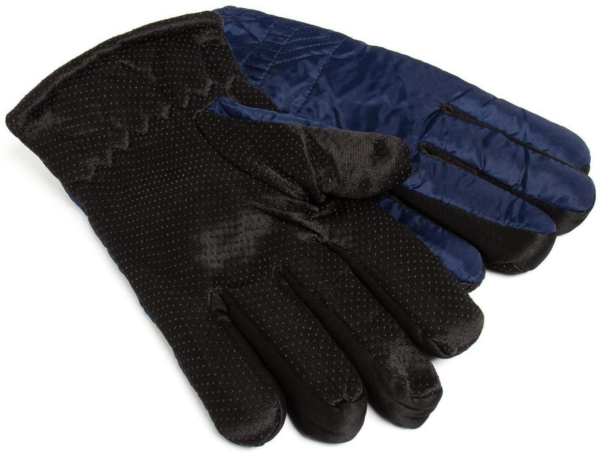 Перчатки зимние мужские MINAKU однотонные, цв.тёмно-синий, р-р 8 (25 см)