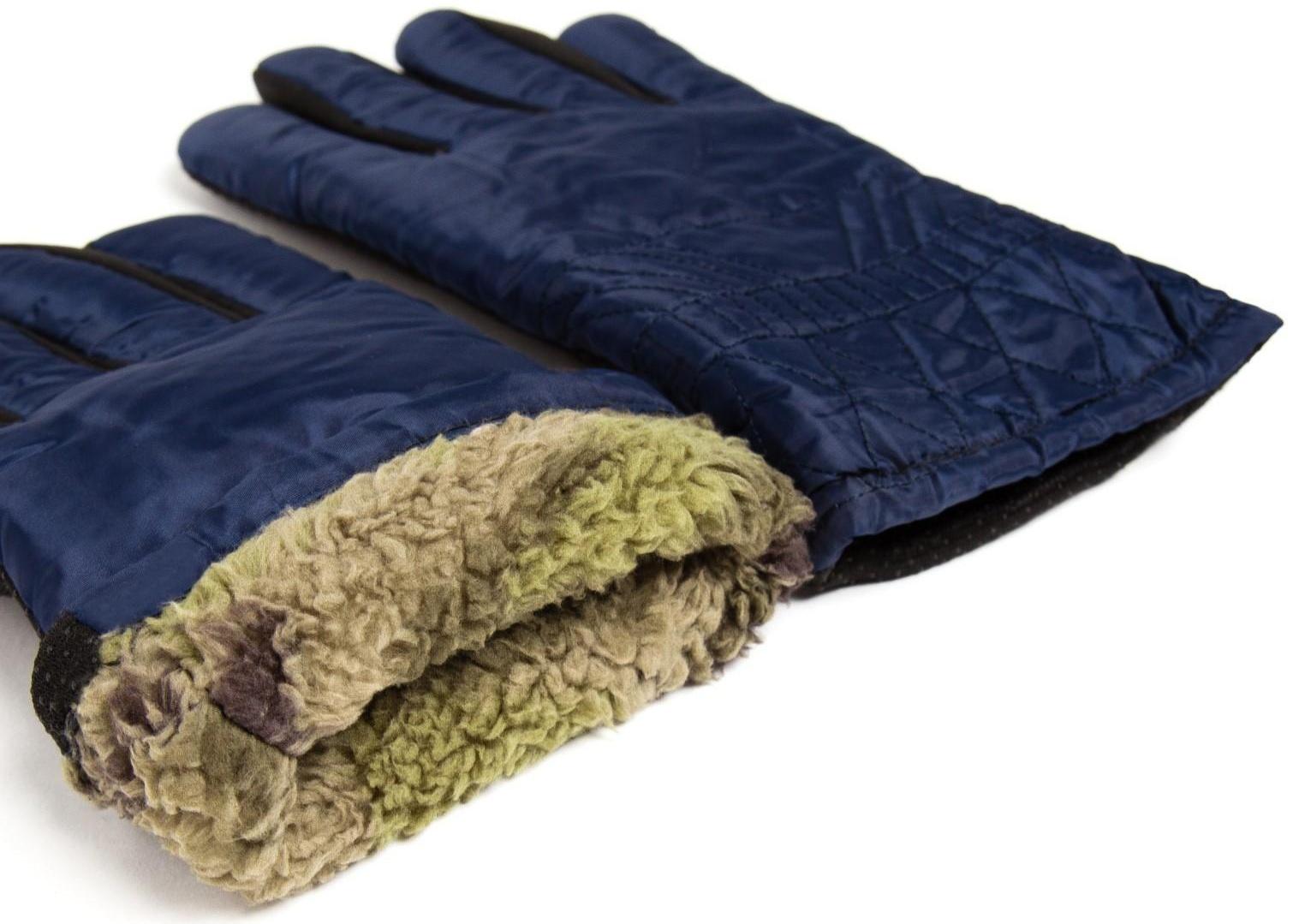 Перчатки зимние мужские MINAKU однотонные, цв.тёмно-синий, р-р 8 (25 см)