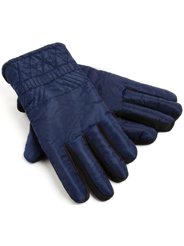 Перчатки зимние мужские MINAKU однотонные, цв.тёмно-синий, р-р 8 (25 см)
