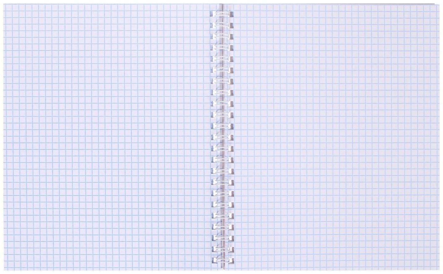 Тетрадь 60 листов в клетку на гребне 