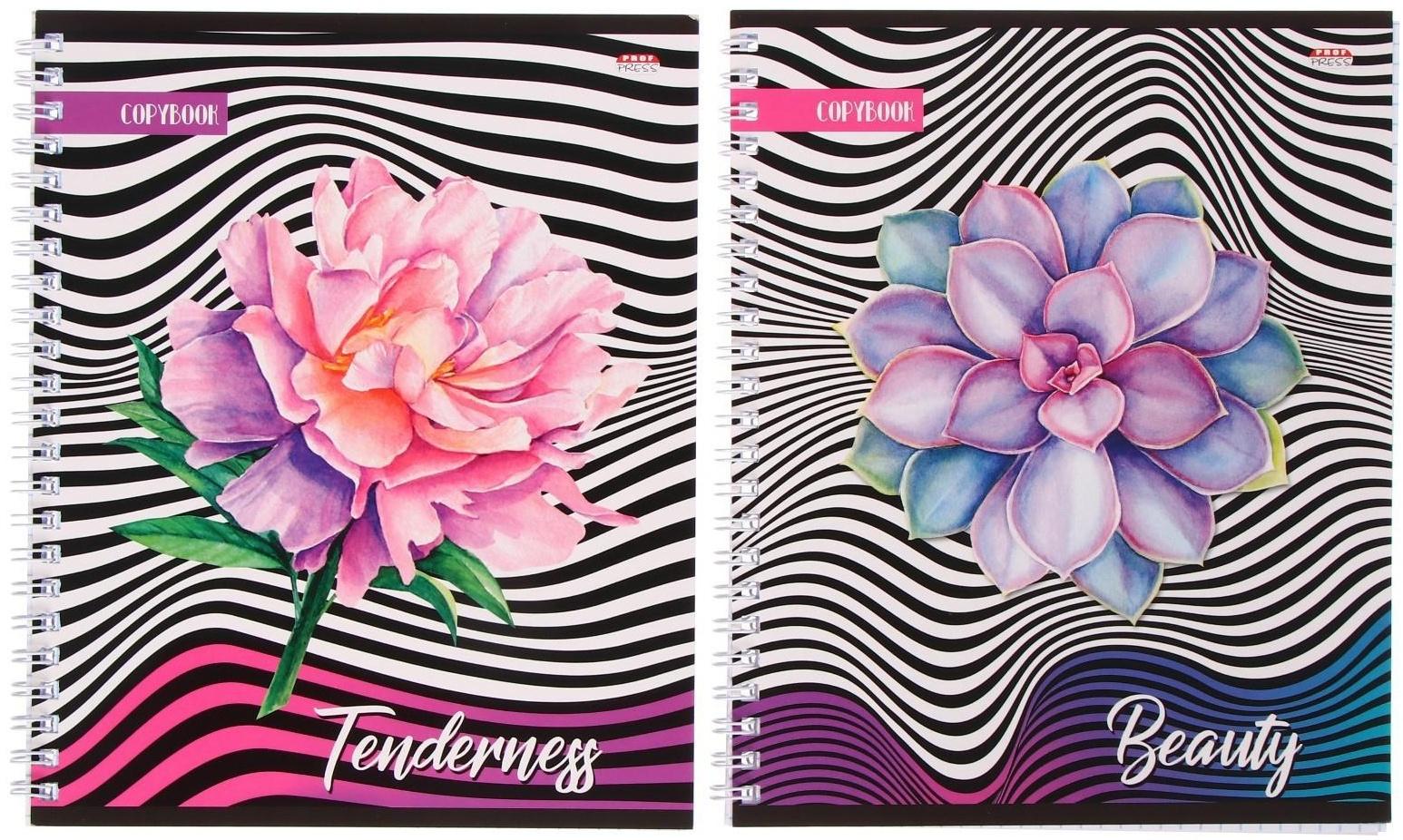 Тетрадь 60 листов в клетку на гребне 