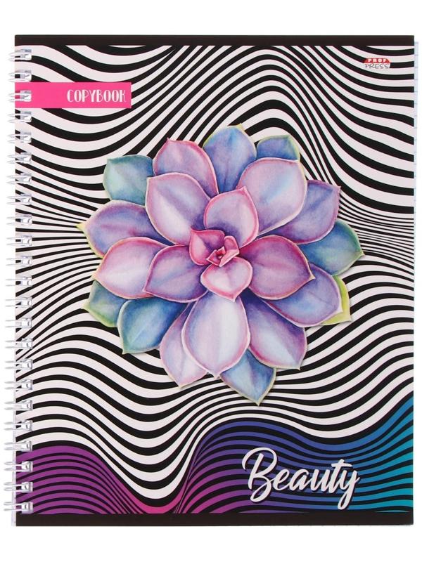 Тетрадь 60 листов в клетку на гребне 