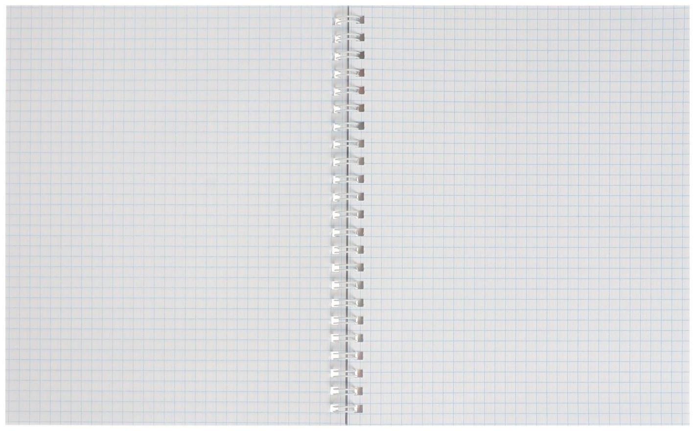 Тетрадь 60 листов в клетку на гребне 