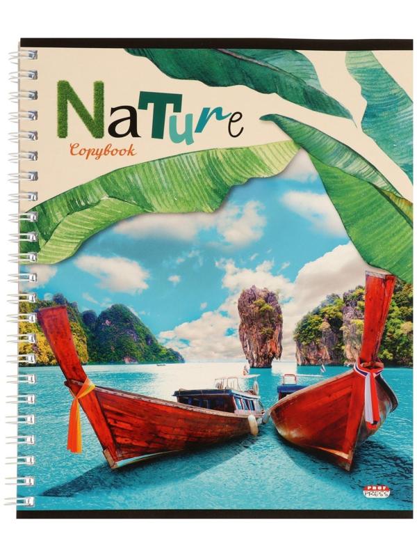 Тетрадь 60 листов в клетку на гребне 