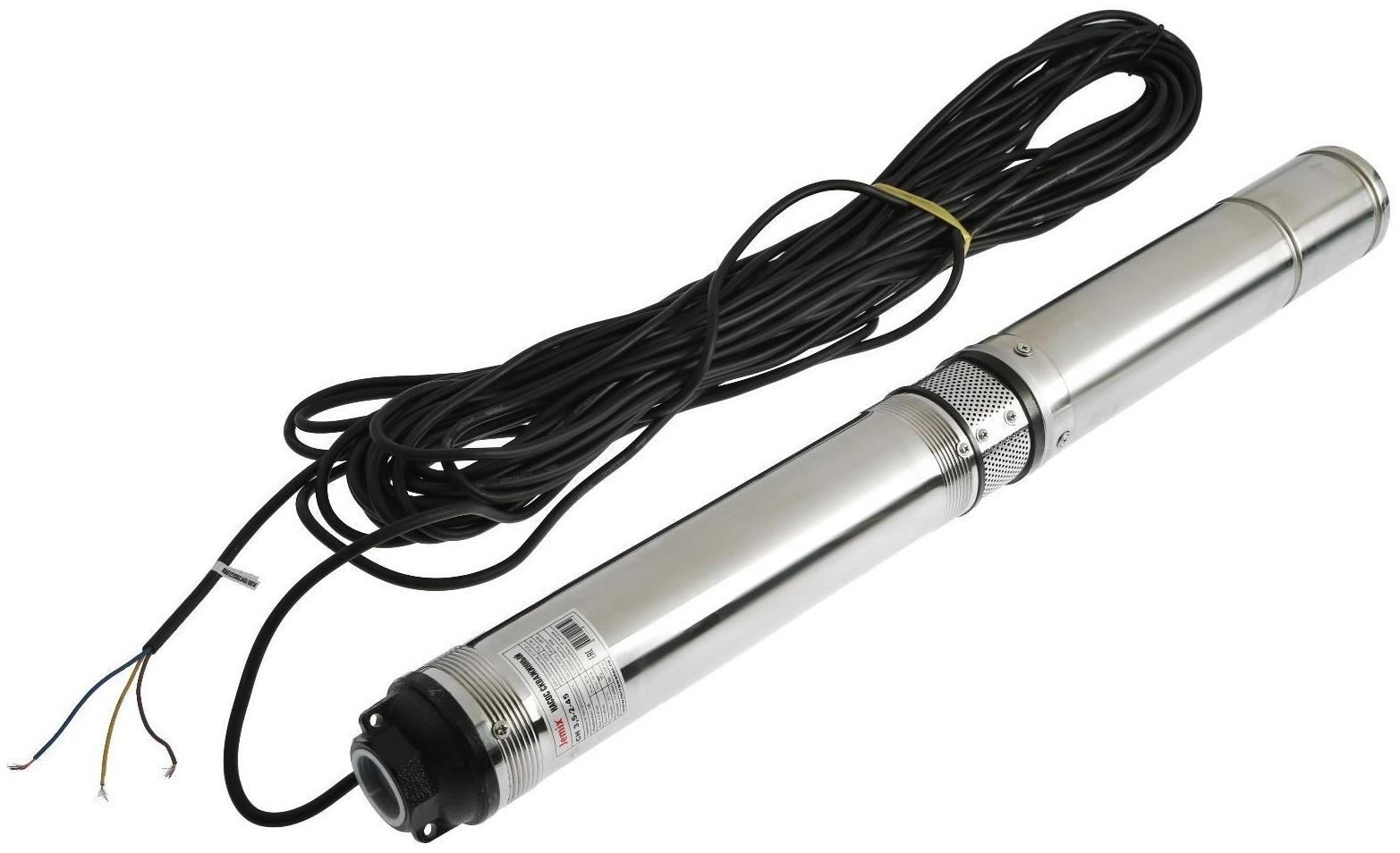 Насос скважинный JEMIX СН 3,5-2-45, центробежный, 550 Вт, напор 60 м, 75 л/мин, кабель 35 м