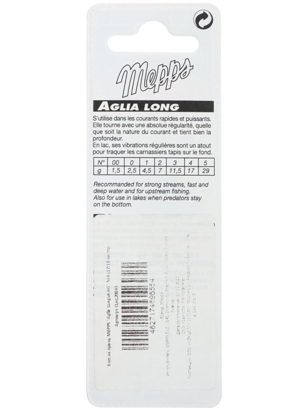 Блесна вращающаяся MEPPS Aglia Longue AG №4, 17 г, блистер