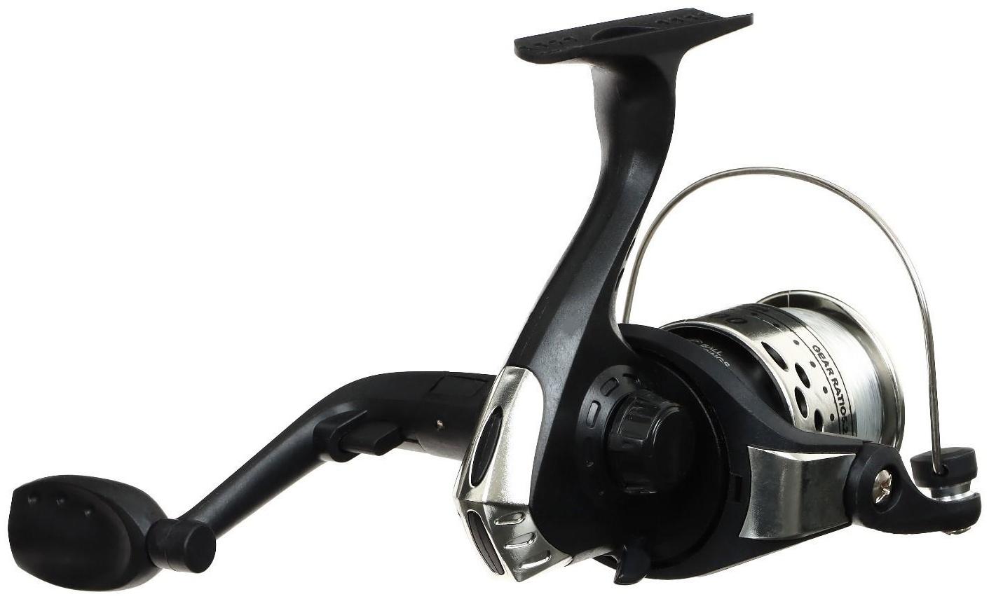 Катушка оснащённая BH200, 3 подшипника, 5.1:1, пластиковая шпуля, серебряная