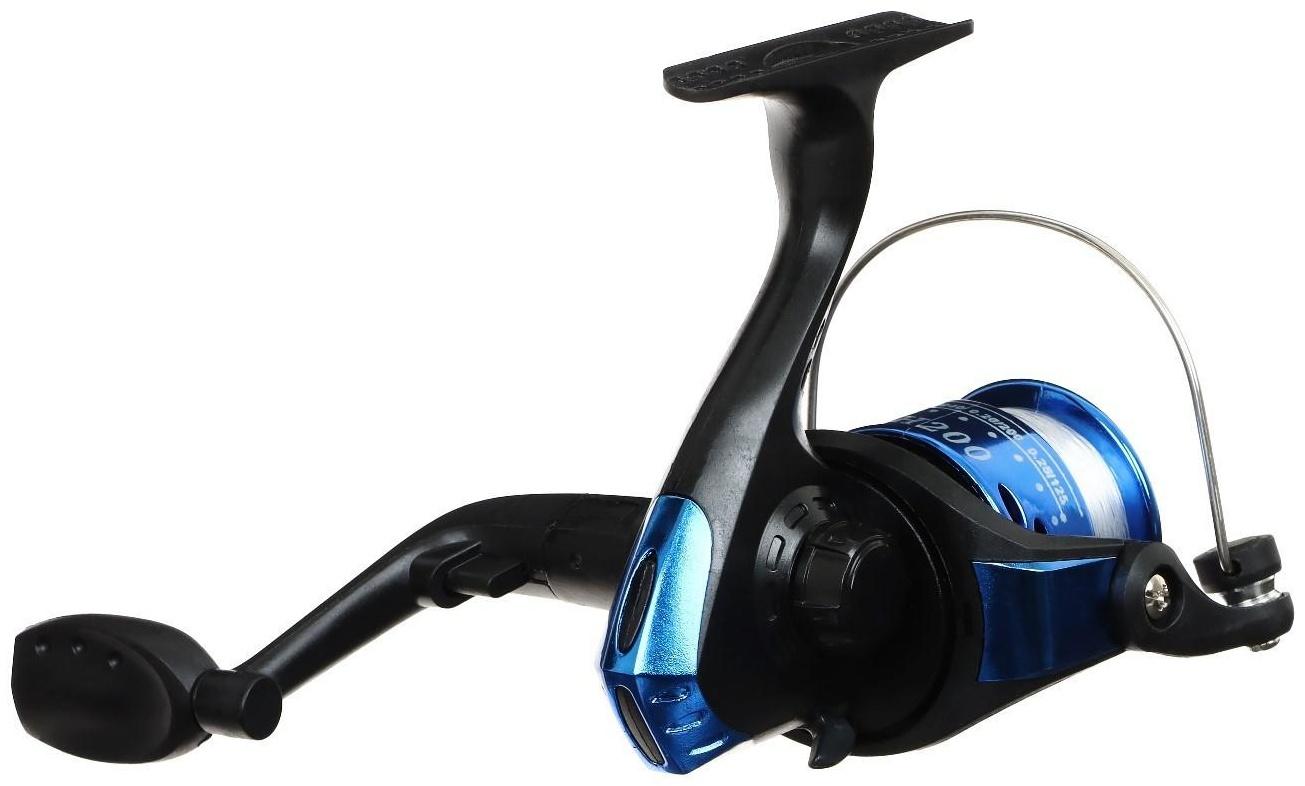 Катушка оснащённая BH200, 3 подшипника, 5.1:1, пластиковая шпуля, синяя