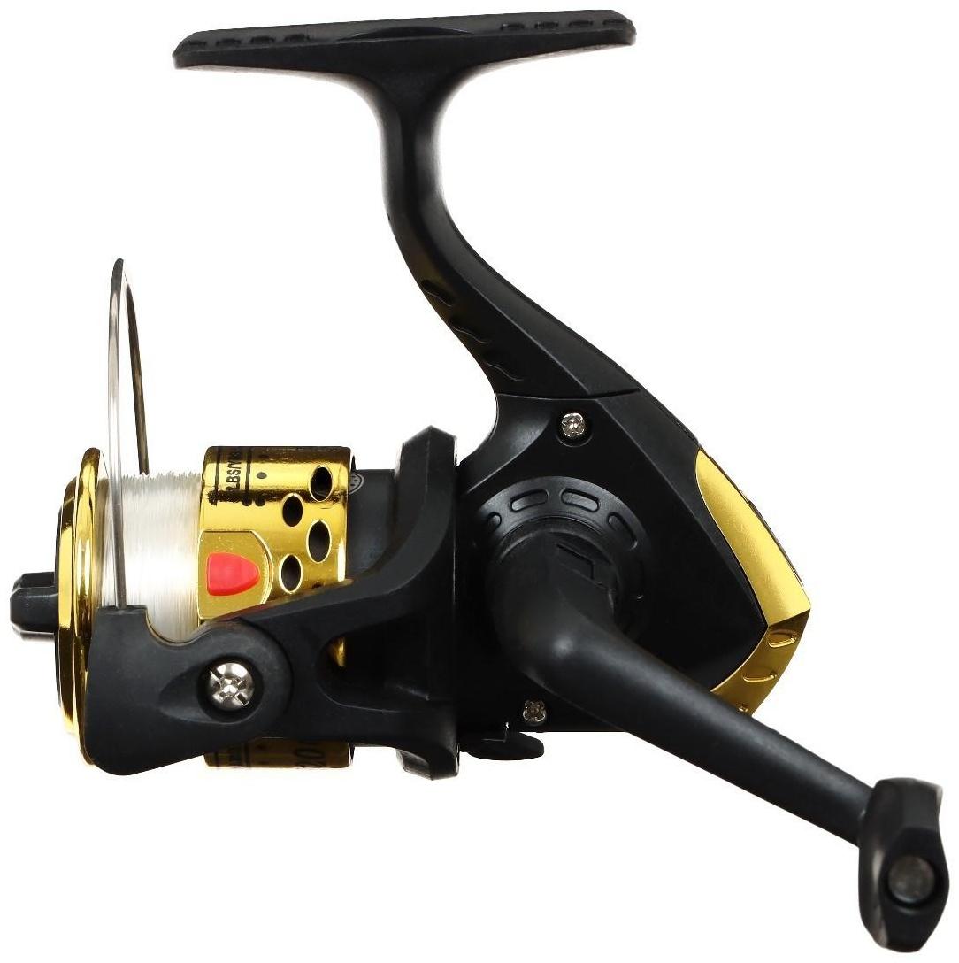 Катушка оснащённая BH200, 3 подшипника, 5.1:1, пластиковая шпуля, золотая