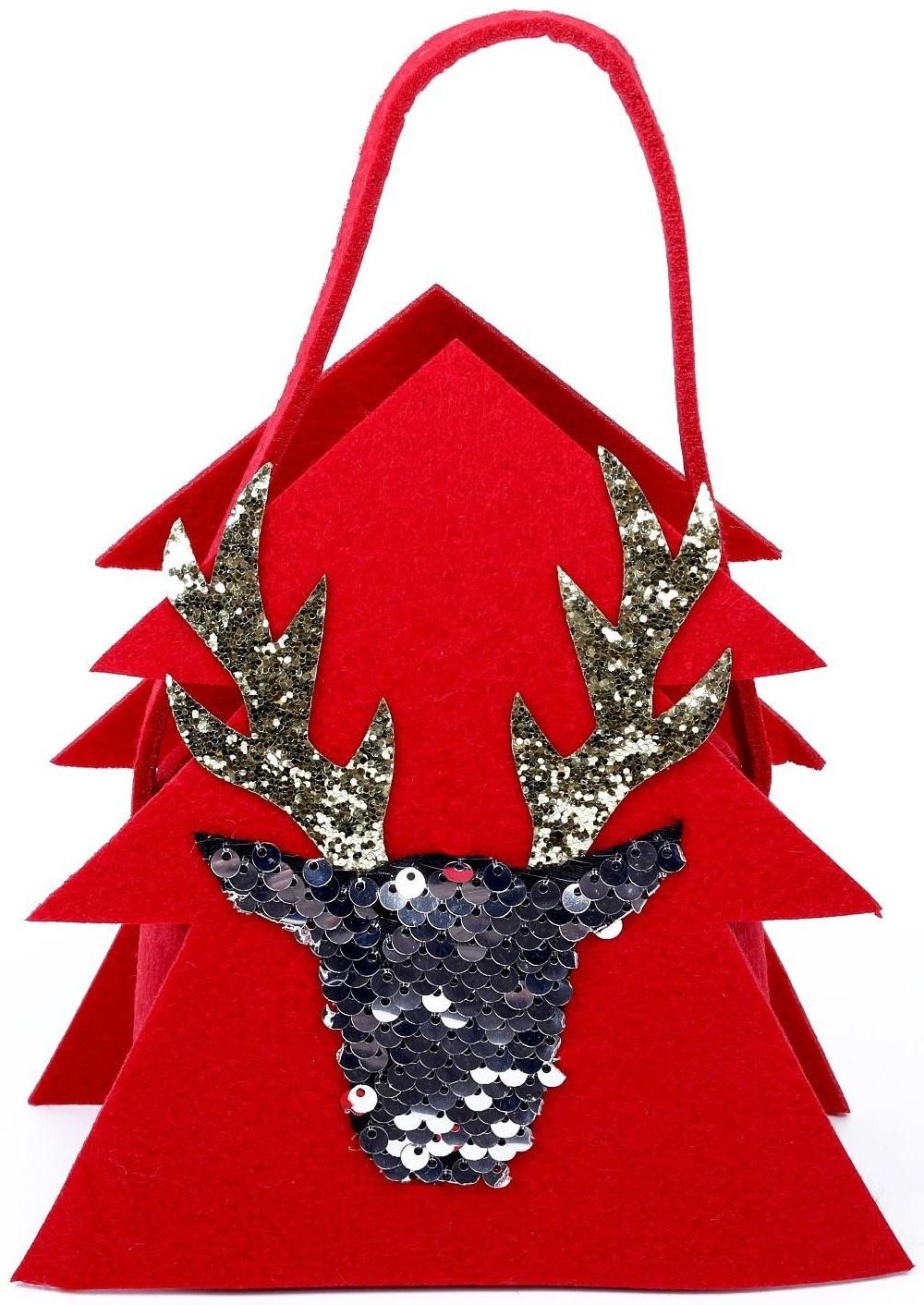 Новогодняя корзинка для декора «Олень» 16 × 10,5 × 19 см