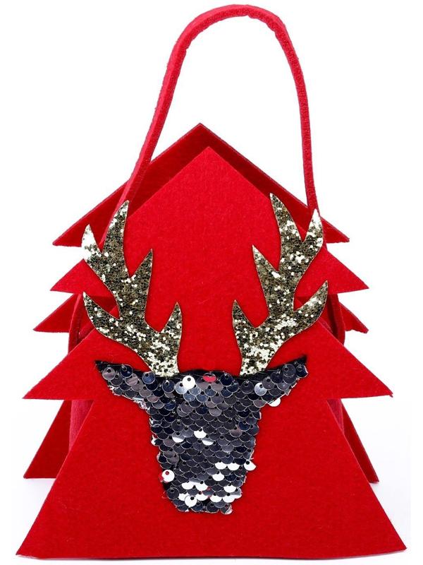 Новогодняя корзинка для декора «Олень» 16 × 10,5 × 19 см