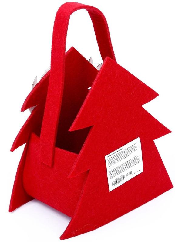 Новогодняя корзинка для декора «Олень» 16 × 10,5 × 19 см