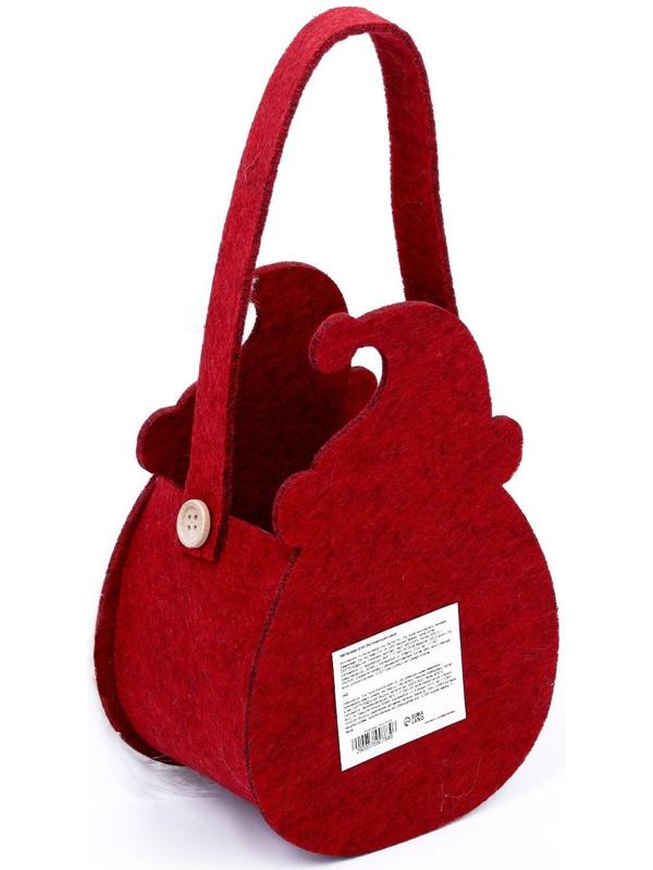 Новогодняя корзинка для декора «Дед Мороз» 12,5 × 8,5 × 24 см