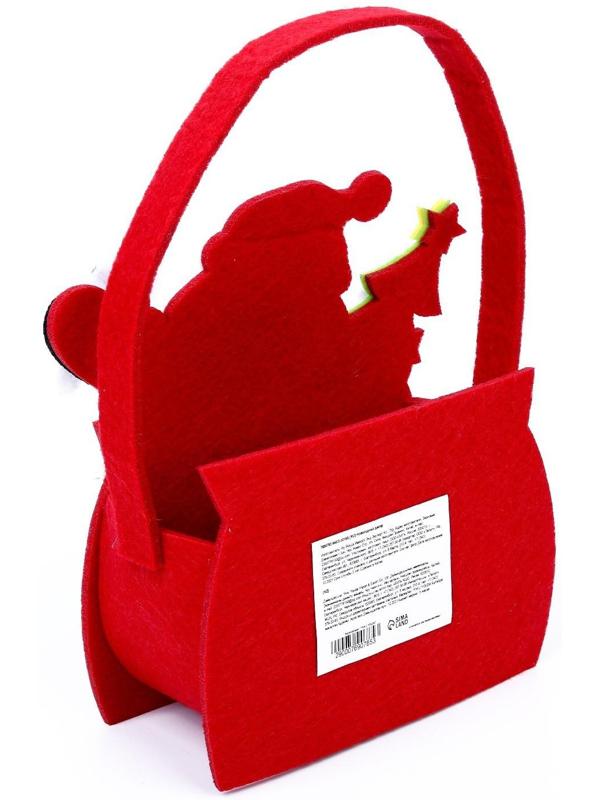 Новогодняя корзинка для декора «Дед Мороз» 14 × 6 × 19 см