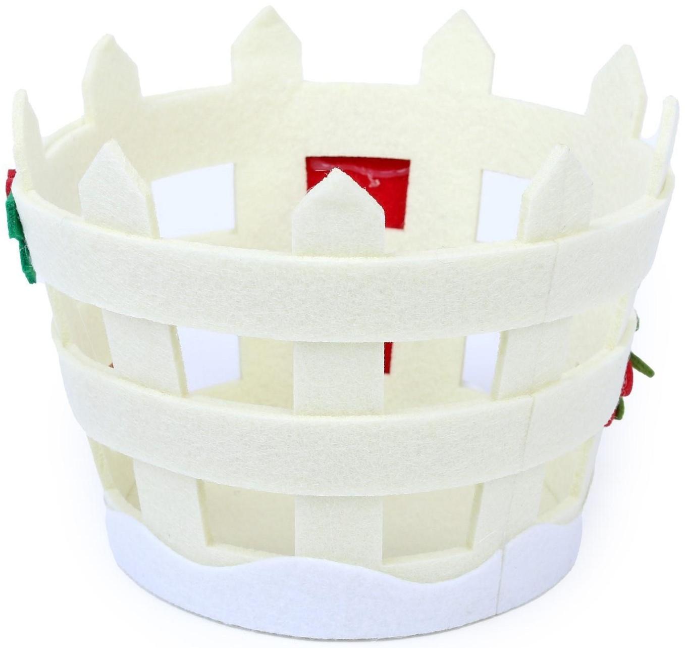 Новогодняя корзинка для декора «Дед Мороз с подарками» 16 × 11,5 × 12 см