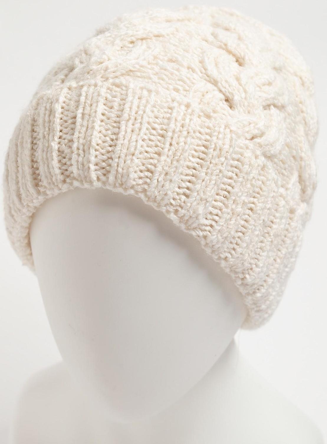 Шапка женская, цвет белый, размер 56-58
