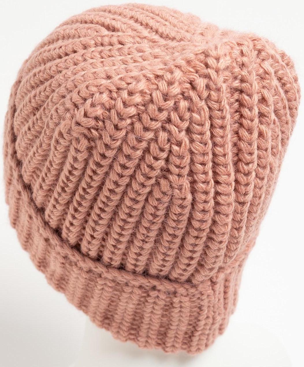 Шапка женская, цвет пудра, размер 56-58
