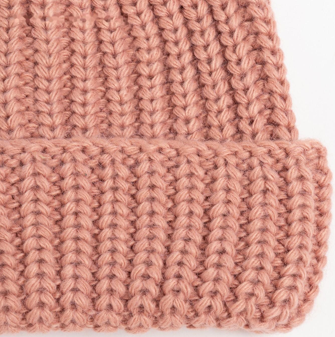 Шапка женская, цвет пудра, размер 56-58