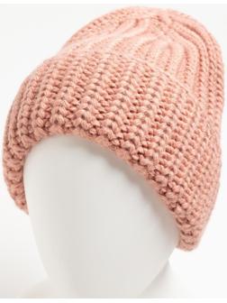 Шапка женская, цвет пудра, размер 56-58