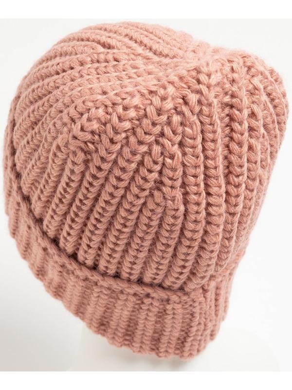 Шапка женская, цвет пудра, размер 56-58