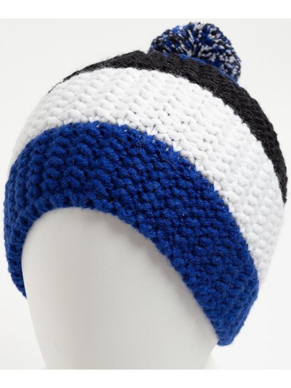 Шапка мужская, цвет василёк/белый, размер 57-59