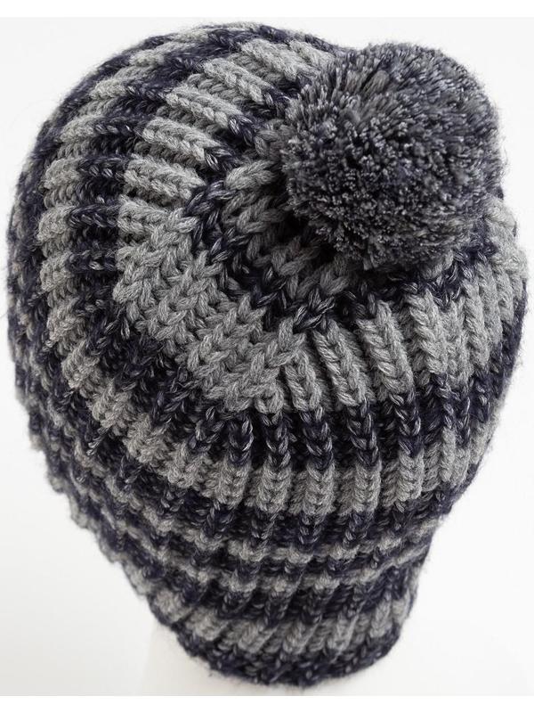 Шапка мужская, цвет серый меланж, размер 57-59