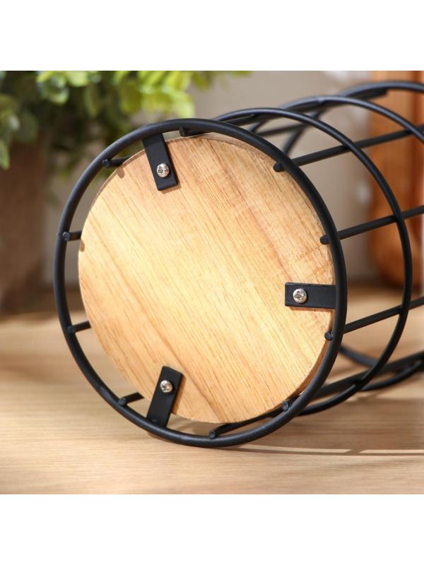 Сушилка для столовых приборов Доляна «Эстетика», 11,2×11,2×16,5 см, цвет чёрный